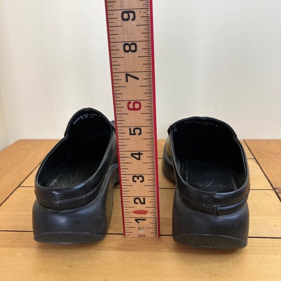 Dansko Madigan Leather Slip On Clogs Chunky Square Toe Shoes EU 40 US 10 - Picture 5 of 9